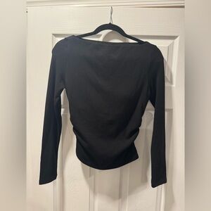 OGL Black Long Sleeve Top with Built-In Bra | Size M | New